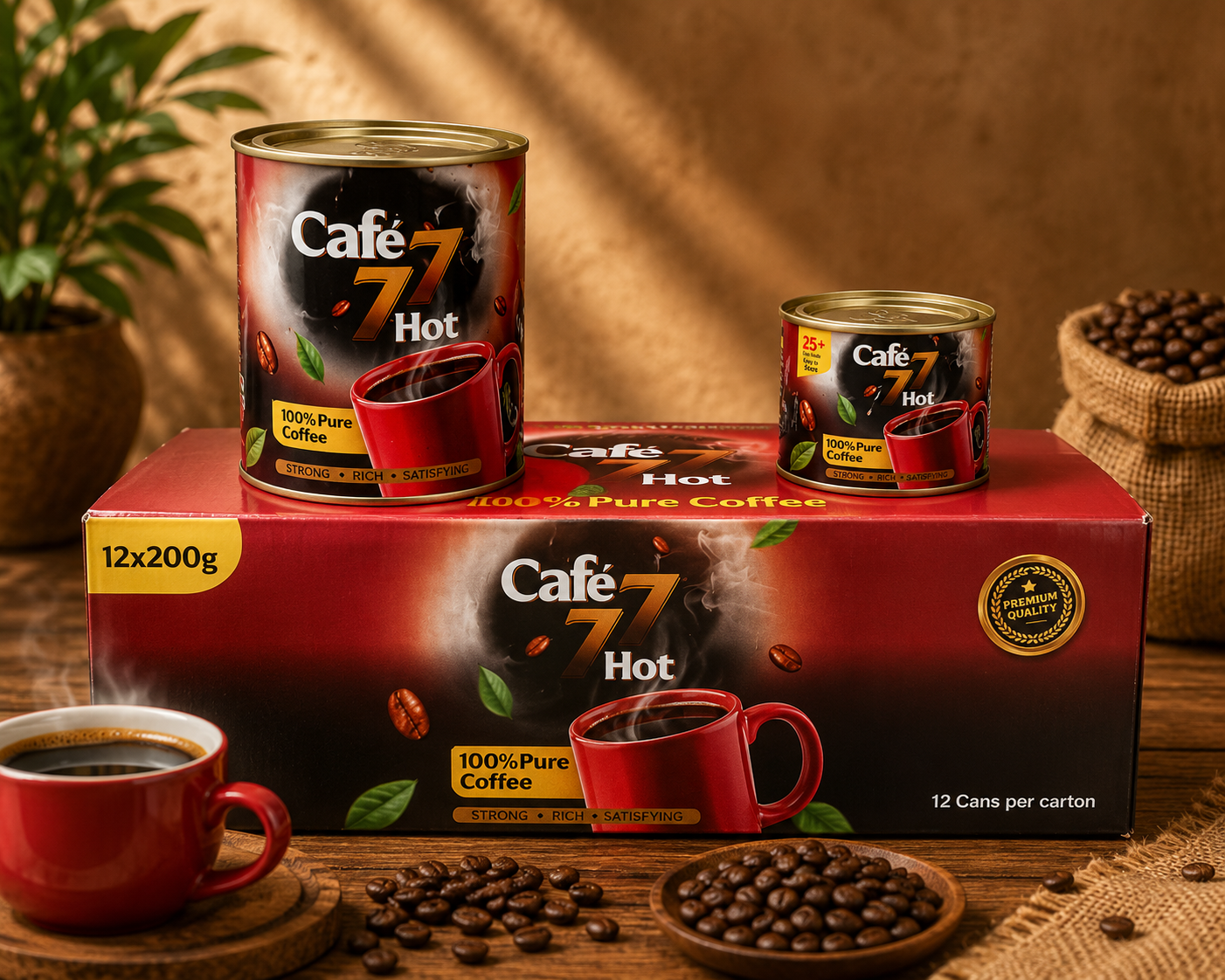Pure Instant Coffee Powder Tins